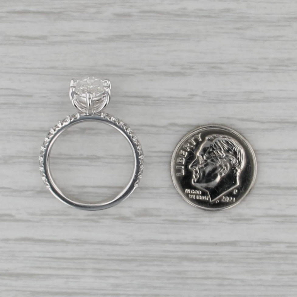 New IGI 3.54ctw Marquise Lab Grown Diamond Engagement Ring 14k Gold Size 6.5