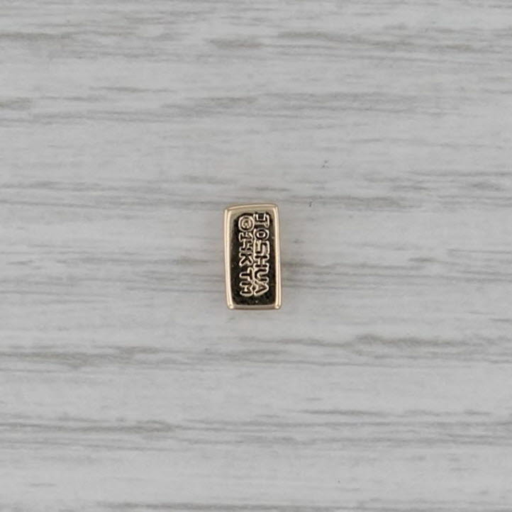 Small Diamond Spacer Slide Bracelet Charm 14k Yellow Gold Vintage Joshua