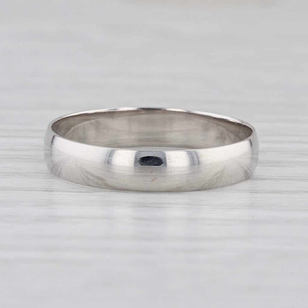 Classic 14k White Gold Wedding Band Size 10 Ring