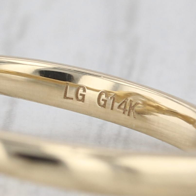 New IGI 3.41ctw Oval Lab Grown Diamond Engagement Ring 14k Yellow Gold Size 6.5