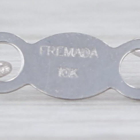 New Diamond Angel Wings Pendant Necklace 10k White Gold 18" Rope Chain