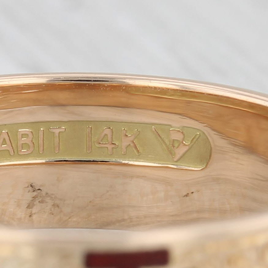 Tan Vintage Masonic Ring 14k Gold Scottish Rite Rose Croixe Yod Cross Sz 12.75 Band