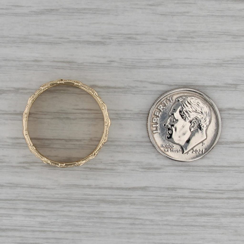 Basket Weave Band 14k Yellow Gold 8.8 mm Size 8 Ring