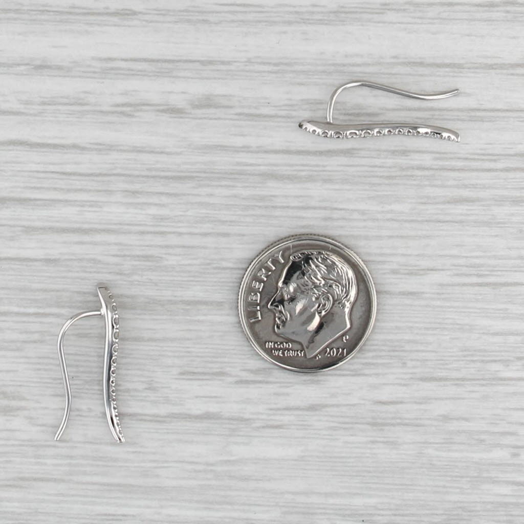 Gabriel & Co 0.26ctw Diamond Journey Drop Earrings 14k White Gold Hook Posts
