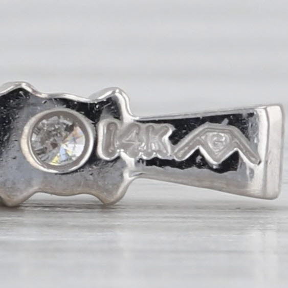 0.22ctw Graduated 3-Stone Journey Pendant 14k White Gold Small Drop