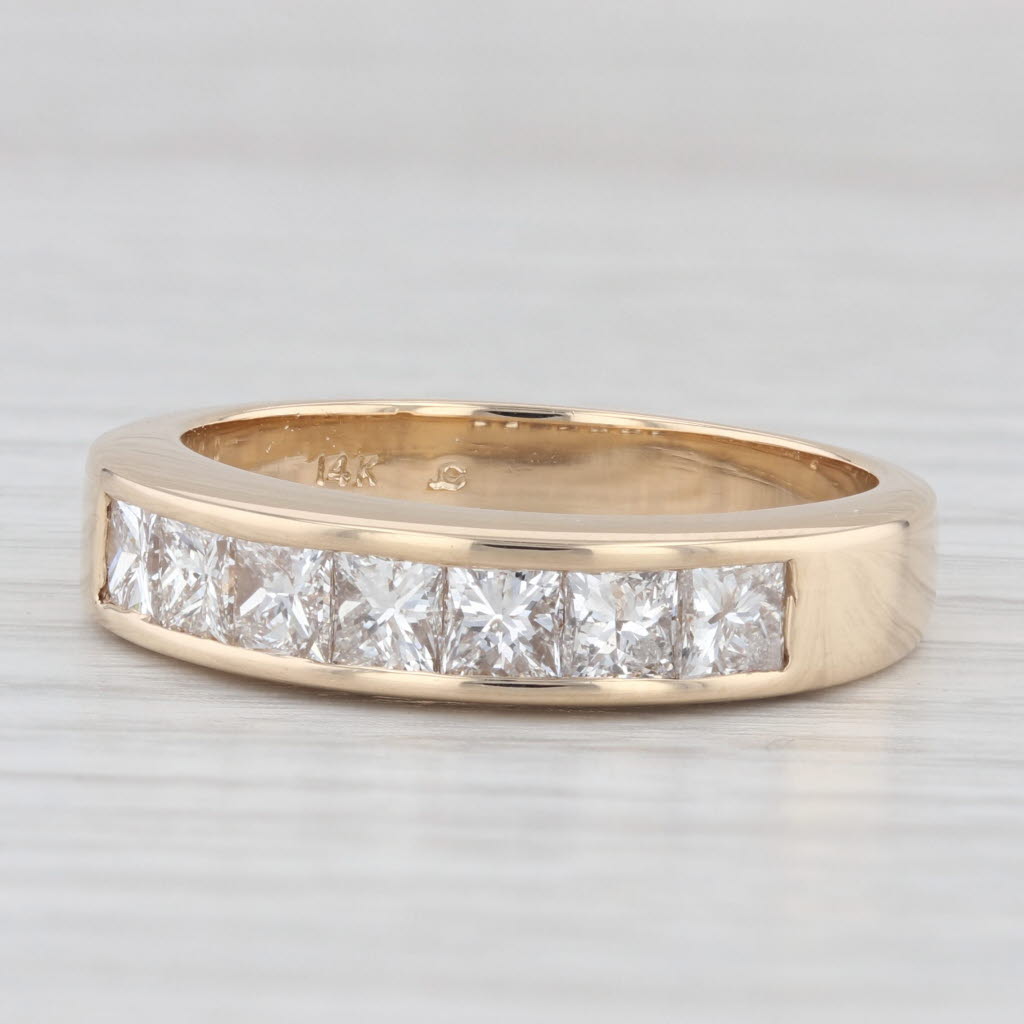 Light Gray 1.25ctw Diamond Men's Wedding Band 14k Yellow Gold Size 10.25-10.75 Ring
