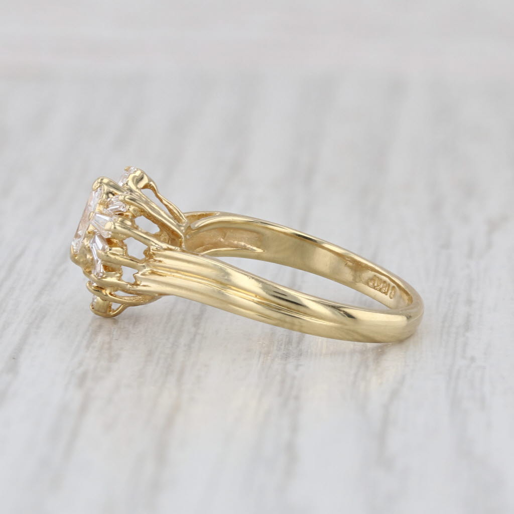 0.44ctw Diamond Marquise Ring 18k Yellow Gold Size 6.25 Engagement