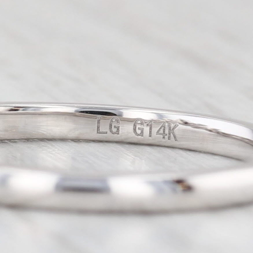 Light Gray New 0.55ctw Lab Grown Diamond Contoured Wedding Band 14k Gold Stackable Ring
