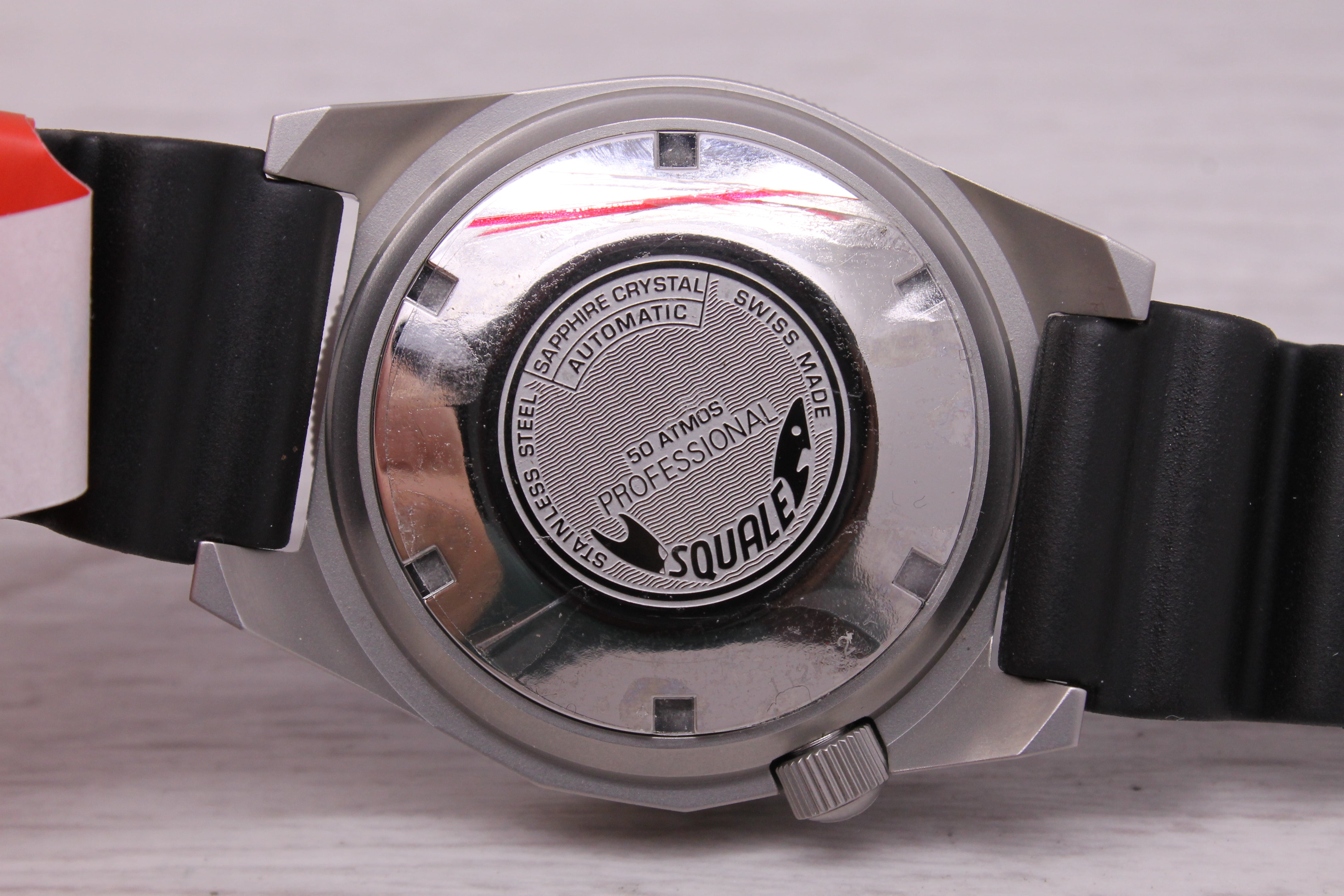 Dark Gray Squale 1521 Blasted Blue 42mm Steel Automatic Divers Watch Bracelet w Box Strap