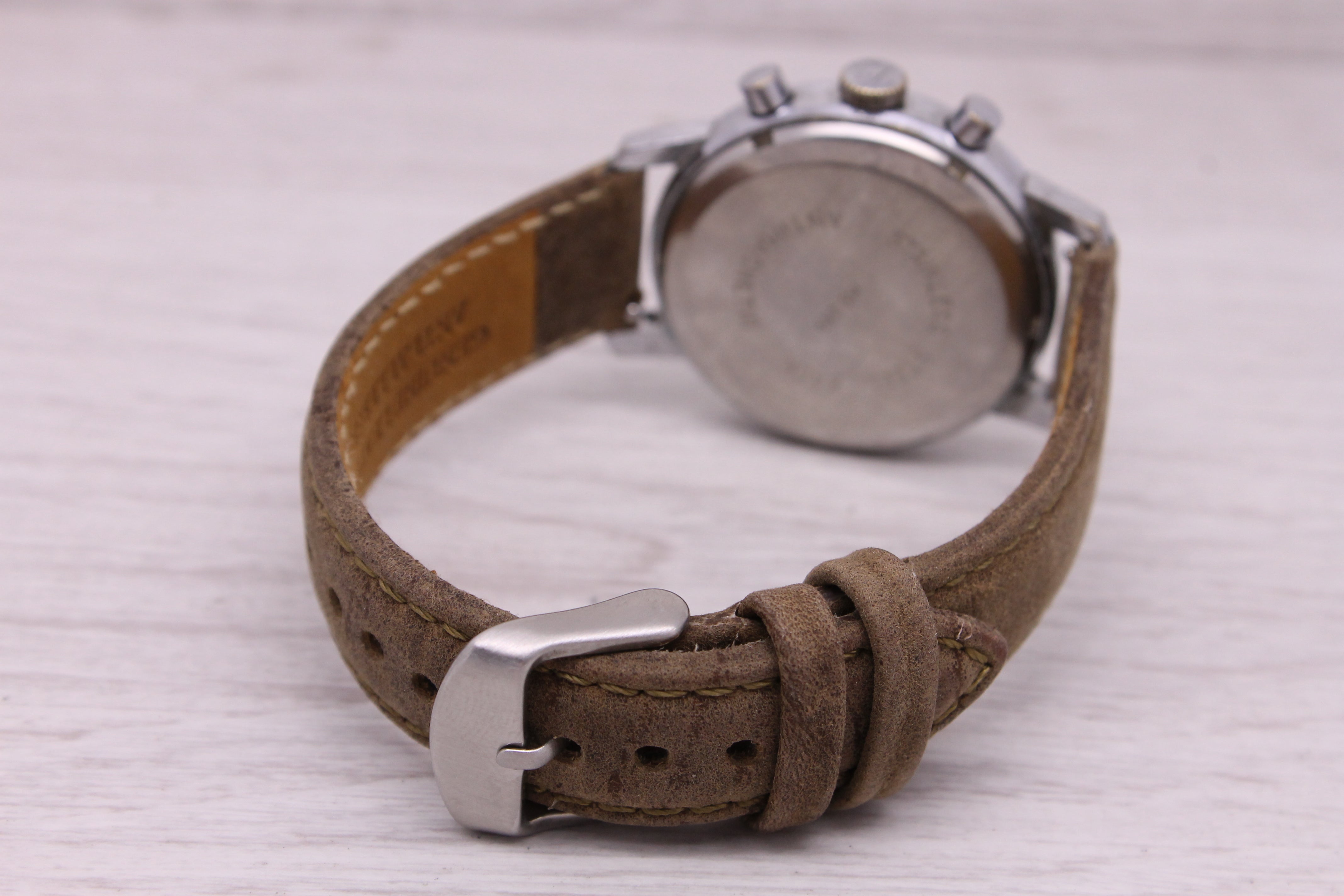 Gray Vintage Chrono Sport 37mm Steel Back Mens Chronograph Watch Venus 188 Arlen Trop