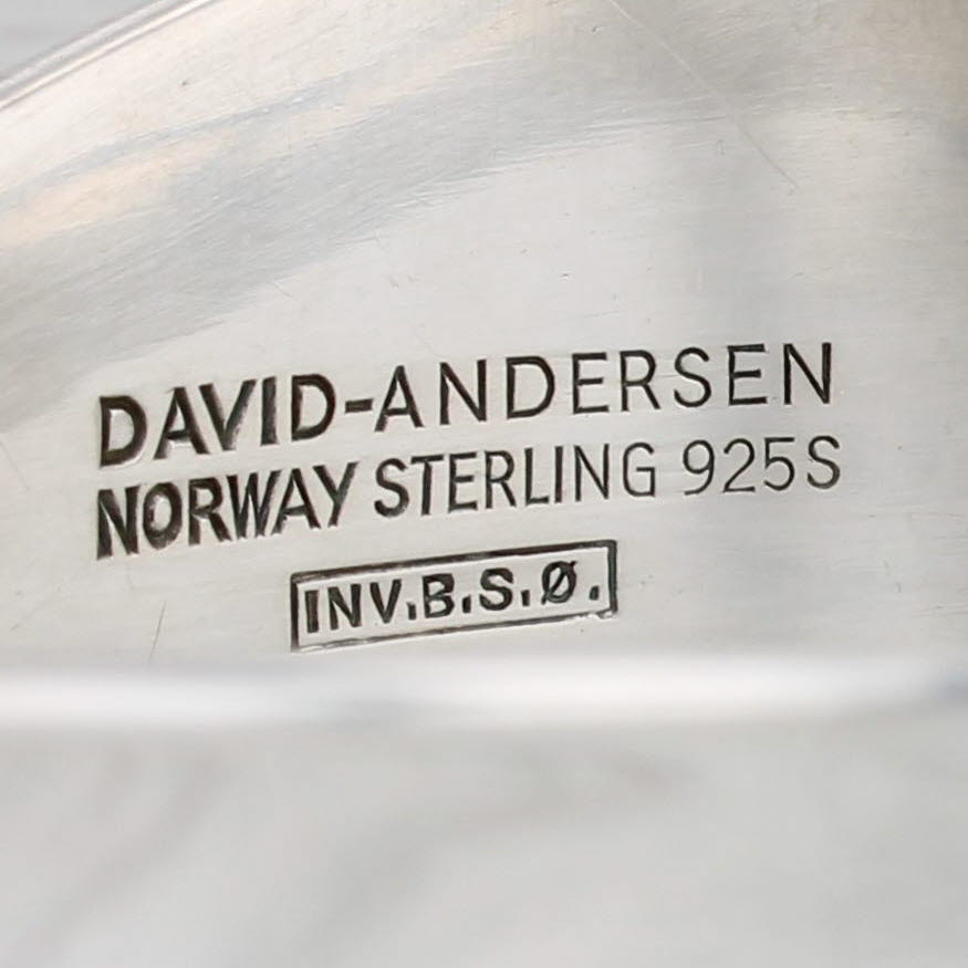Light Gray David Anderson Bangle Bracelet Sterling Silver Bjorn Sigurd Ostern 8.25"