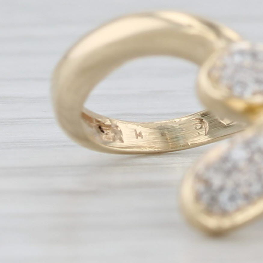 0.15ctw Diamond Dragonfly Ring 14k Yellow Gold Size 5