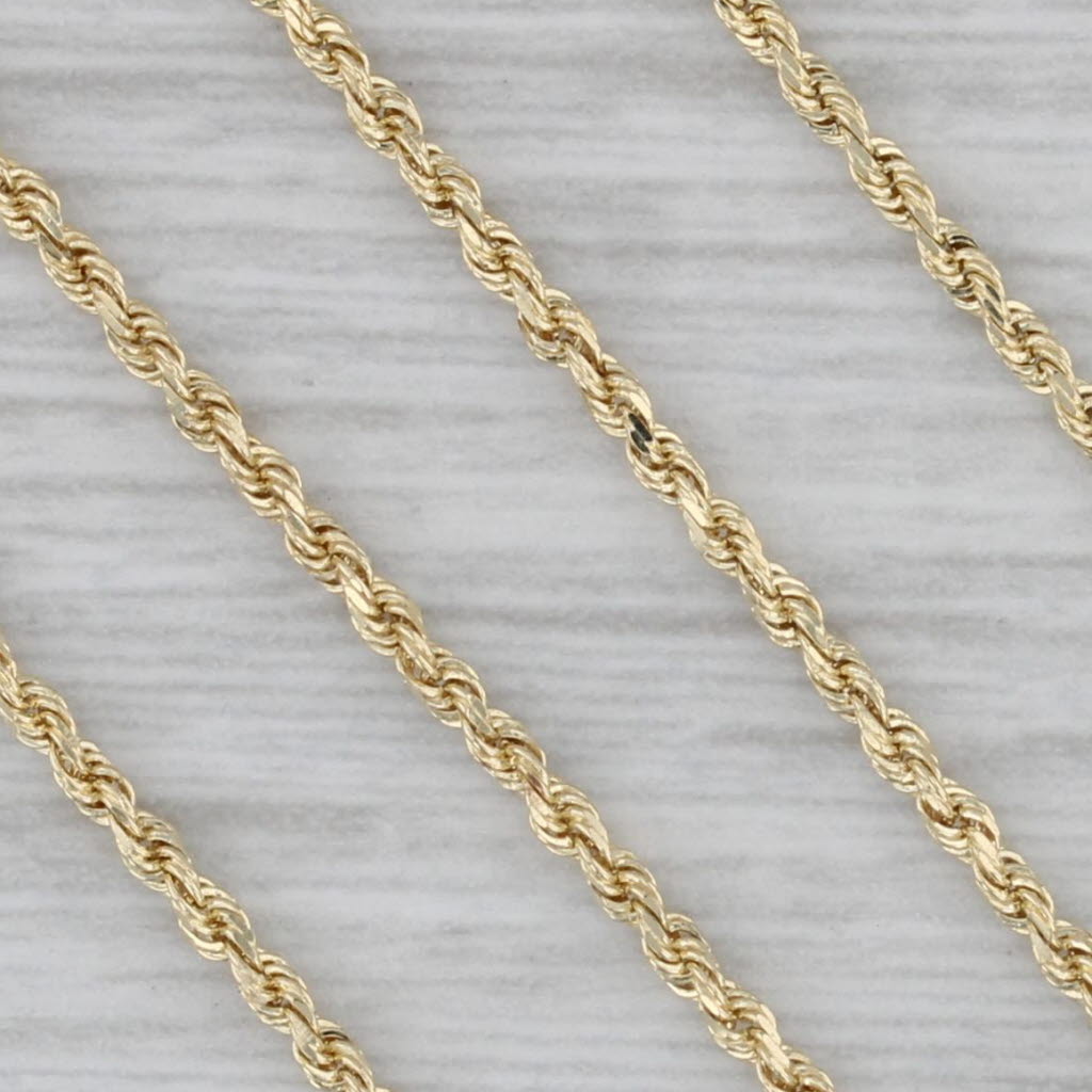 Gray 0.15ctw Diamond Cultured Pearl Pendant Necklace 14k Gold 16.25" Rope Chain