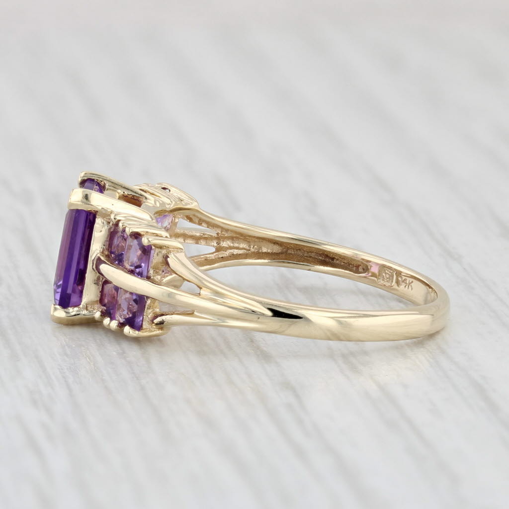 Light Gray 2.14ctw Amethyst Ring 14k Yellow Gold Size 8.25