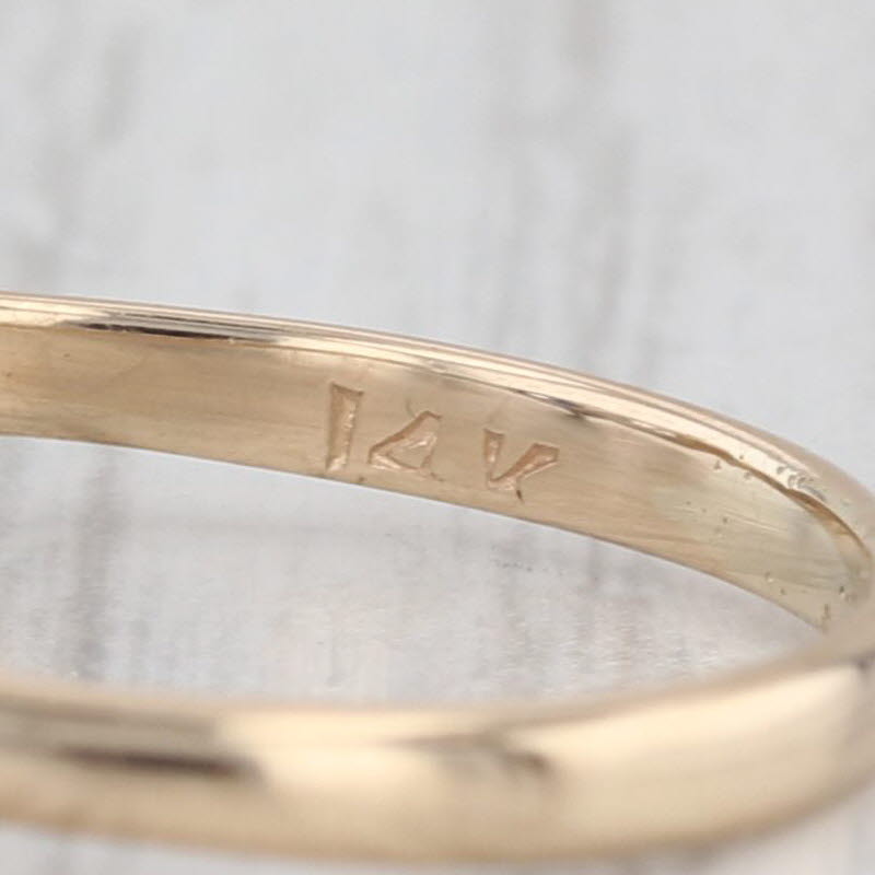 Antique 1.80ctw Blue Sapphire Diamond 3-Stone Ring 14k Yellow Gold Size 5.5