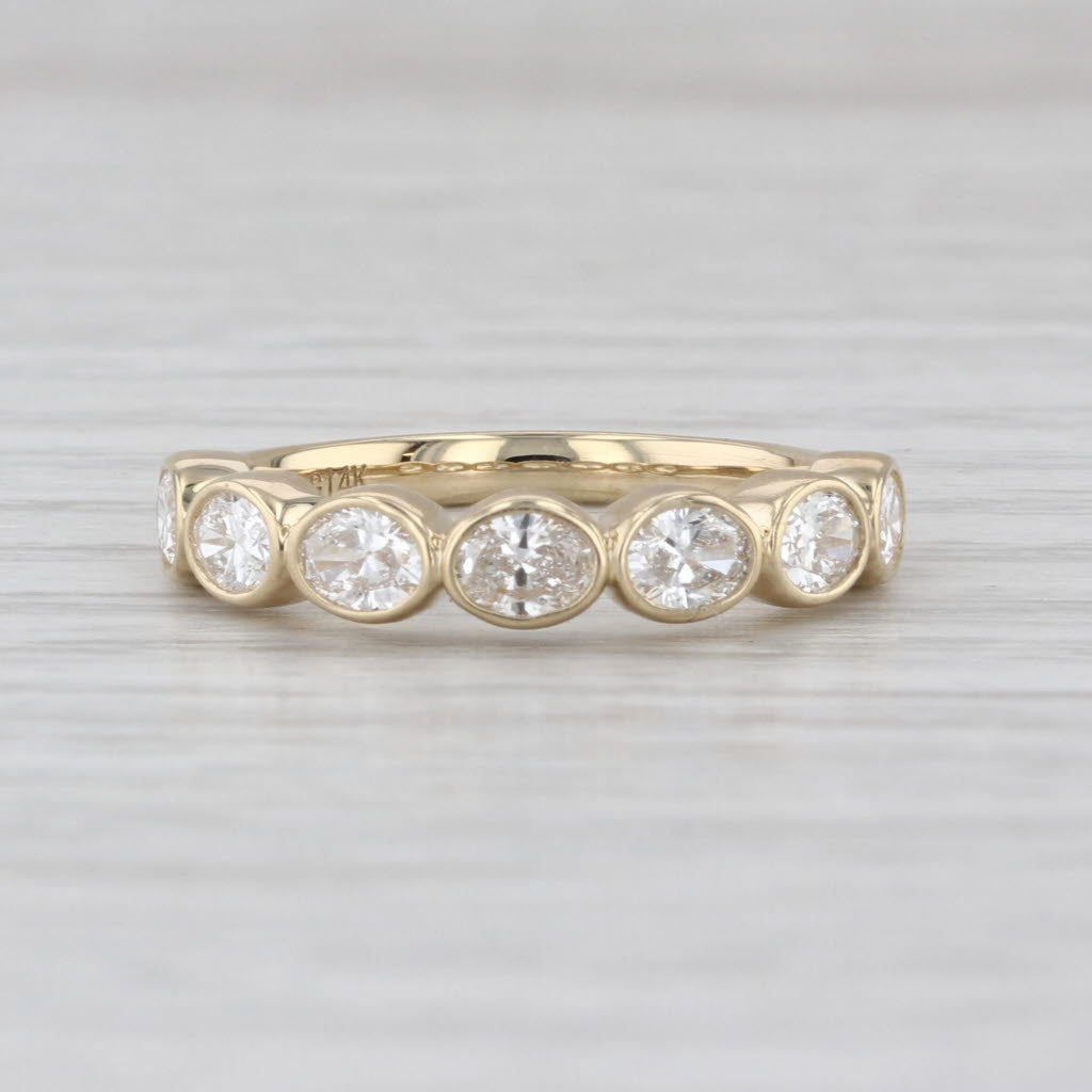 New 1.033ctw Lab Created Diamond Ring 14k Gold Size 6 Stackable Wedding Band