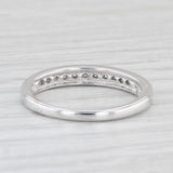 0.10ctw Diamond Wedding Band 10k White Gold Stackable Anniversary Ring Size 7