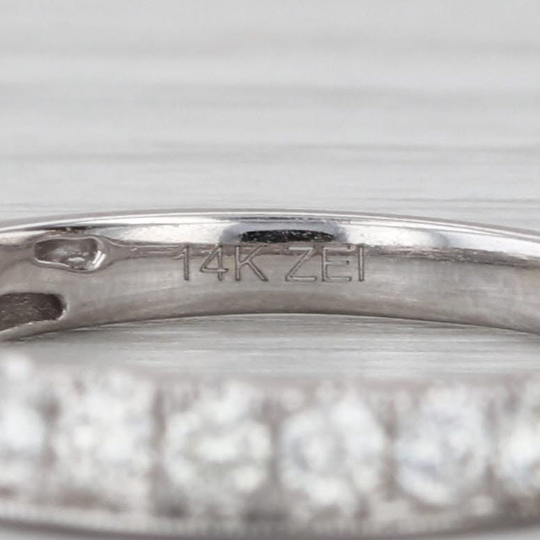 0.87ctw Diamond Wedding Anniversary Stackable Bands 14k White Gold Size 7-7.25