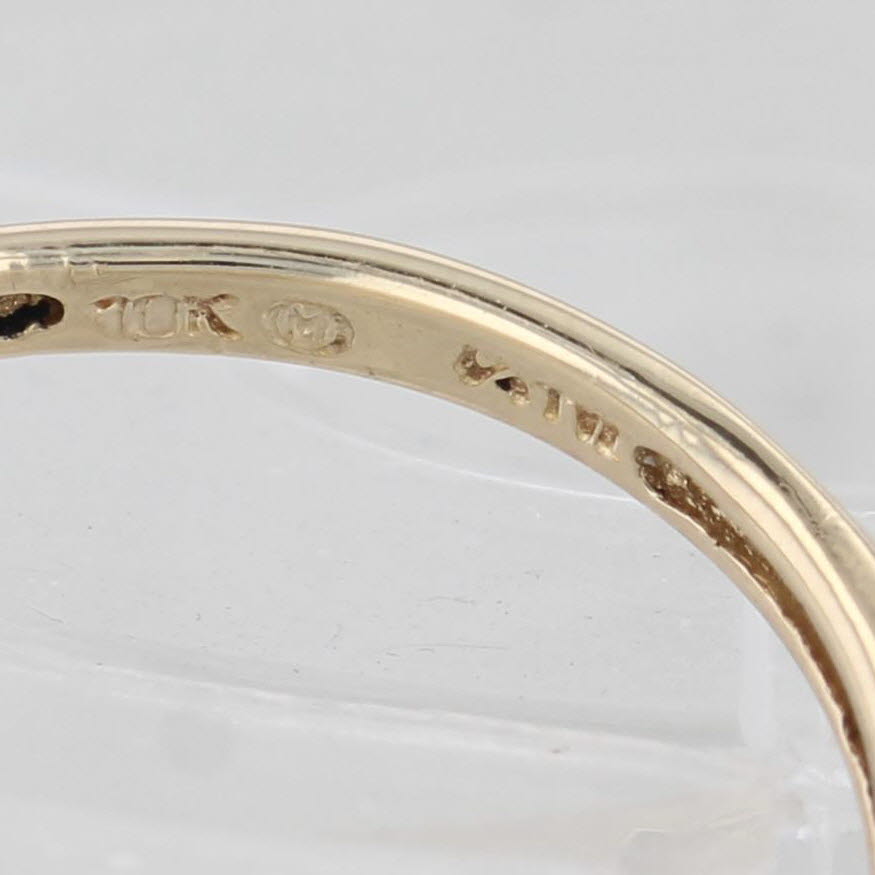 Light Gray 0.26ctw Diamond Bypass Ring 10k Yellow Gold Size 7.5 Wedding Anniversary Band