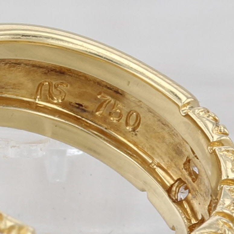 1ctw Diamond Ring 18k Yellow Gold Size 5.75 Anniversary Wedding Band