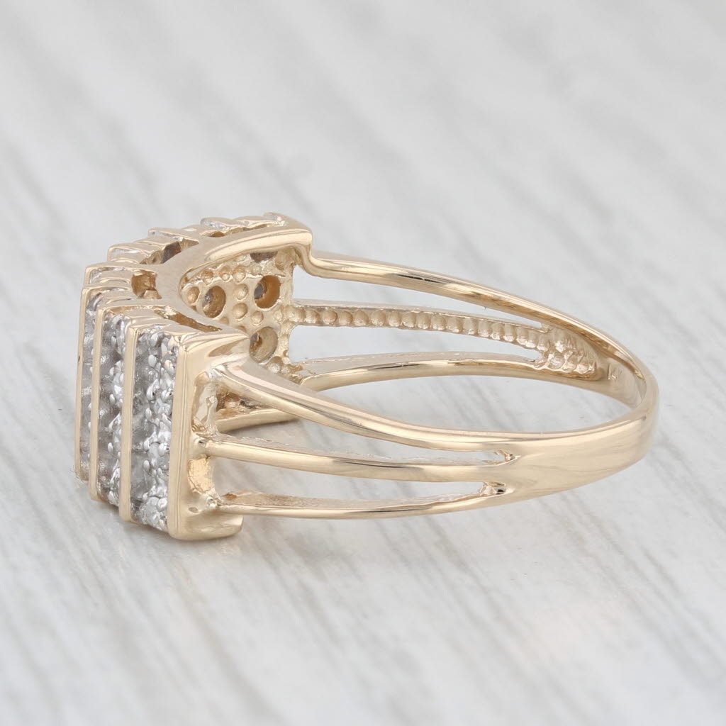 Light Gray 0.12ctw Diamond Ring 14k Yellow Gold Size 8