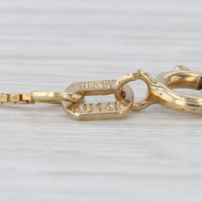 Filigree Hearts Cross Pendant 14k Yellow Gold 16" Box Chain