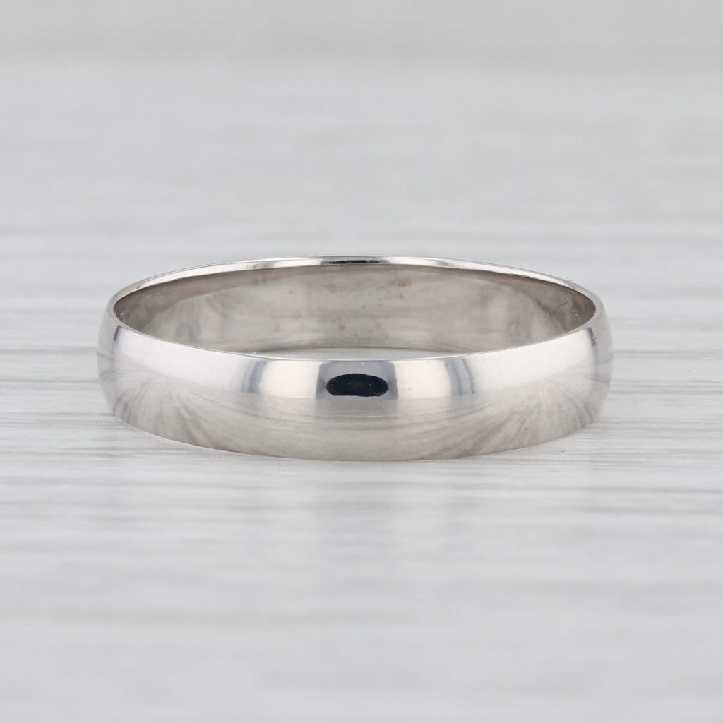 Classic 14k White Gold Wedding Band Size 10 Ring