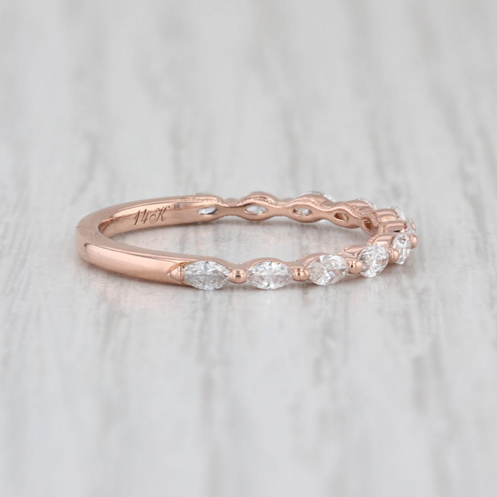 Neil Lane 0.48ctw Diamond Stackable Ring 14k Rose Gold Wedding Anniversary Band
