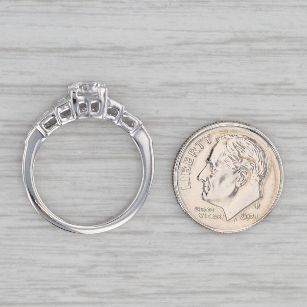 Gray New Round Semi Mount Engagement Ring Diamond 14k Gold Size 6.75 Beverley K