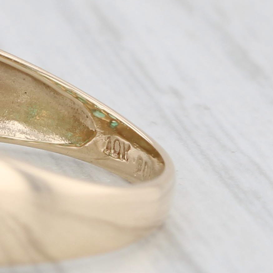 Light Gray 1.48ctw Emerald Cluster Ring 10k Yellow Gold Size 6.25
