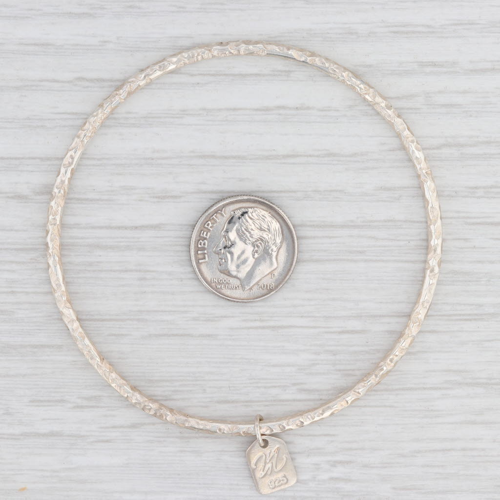 New Nina Wynn Pallas Bangle Bracelet Sterling Silver 7" Size 3