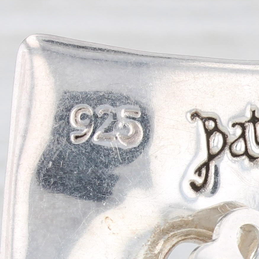 Light Gray Bat Ami Flower Statement Earrings Sterling Silver Israel Clip On Non Pierced