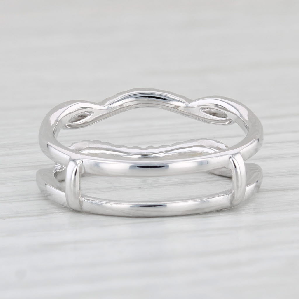 Light Gray 0.20ctw Diamond Ring Jacket Enhancer 14k White Gold Size 7 Wedding Band
