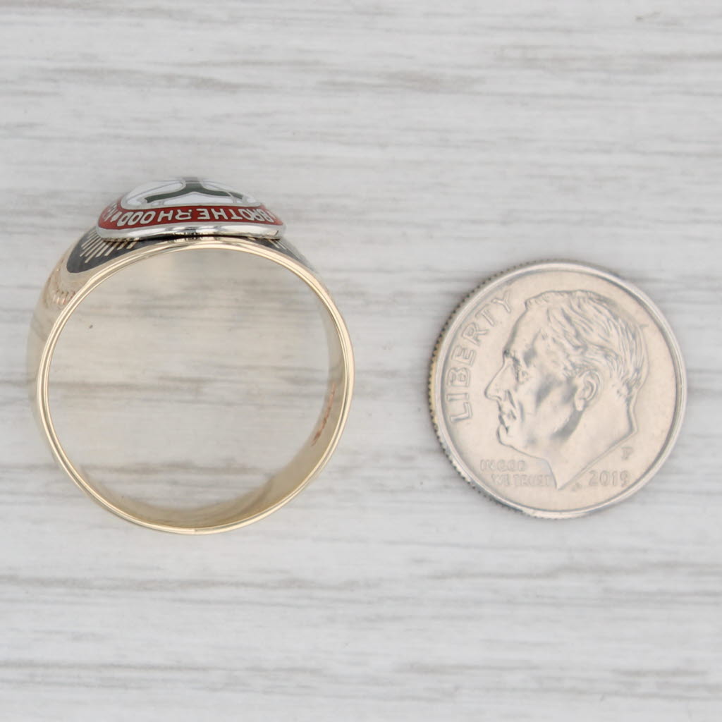 Gray Brotherhood of Railroad Trainmen Signet Ring 10k Yellow Gold Size 10 Union