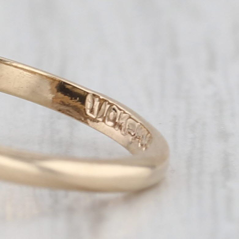 Order Eastern Star OES Signet Ring 10k Yellow Gold Onyx Size 5.25 Masonic