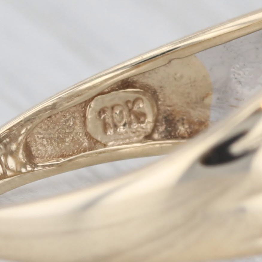 Gray 0.25ctw Diamond 3-Stone Ring 10k Yellow Gold Size 8.25 Engagement