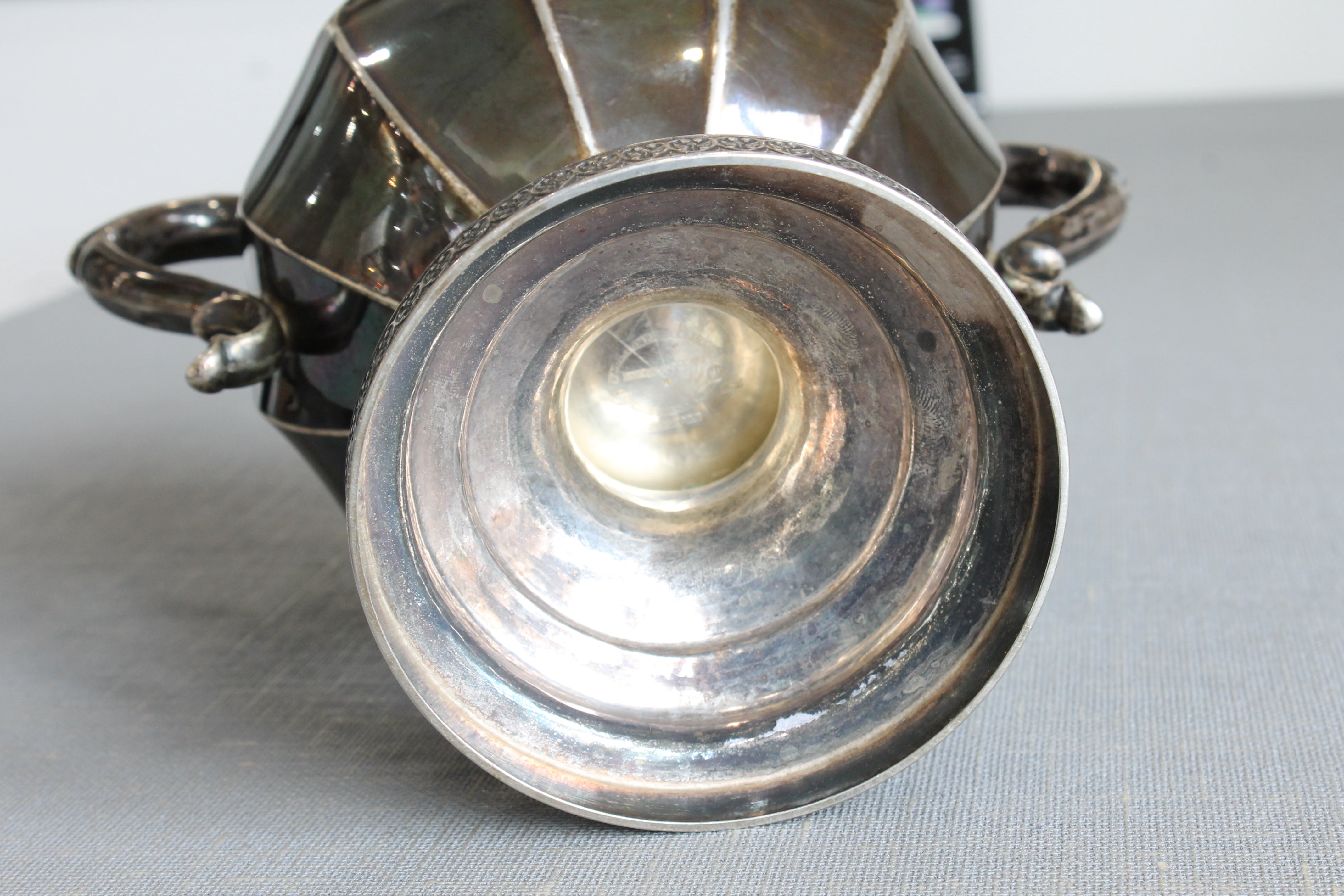 Gray Antique c.1850 Ball Tompkins Black Marquand Large 10" Sterling Silver Sugar Bowl