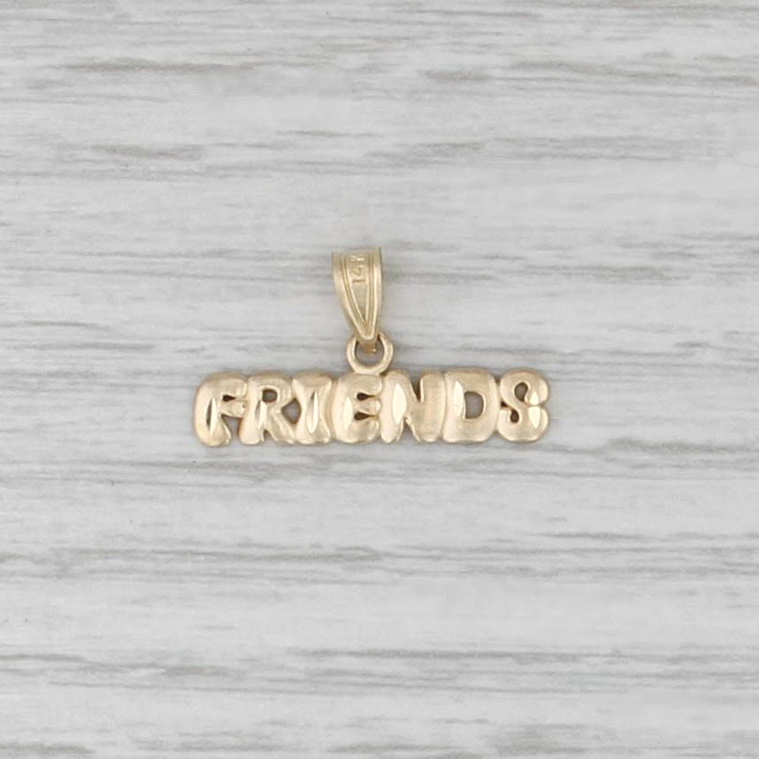 "Friends" Pendant 14k Yellow Gold Gift Keepsake