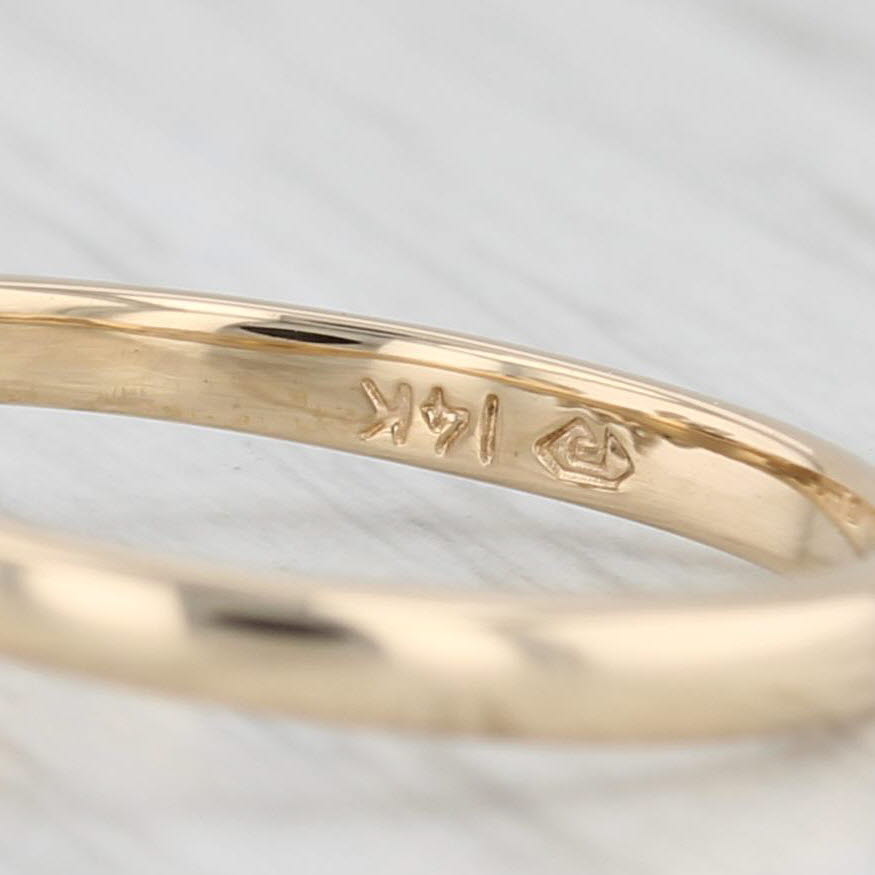 Light Gray 0.18ctw Diamond Enhancer Ring Jacket 14k Yellow Gold Size 6.25 Wedding Band