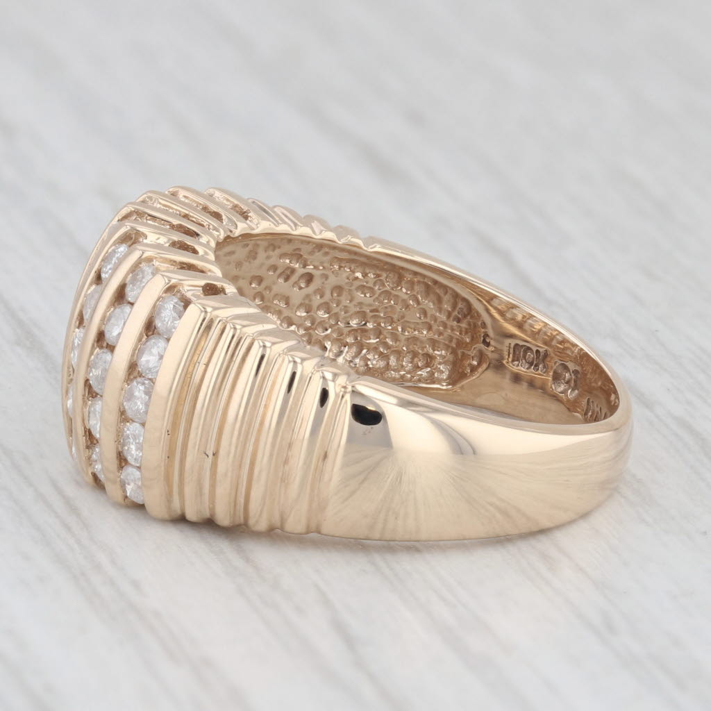 Light Gray 1ctw Diamond Ring 10k Yellow Gold Size 7.25