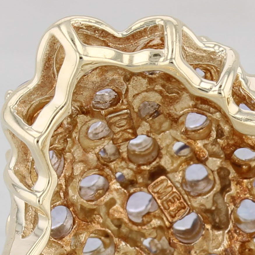 Sienna 0.80ctw Tanzanite Cluster Ring 10k Yellow Gold Size 10 Cocktail