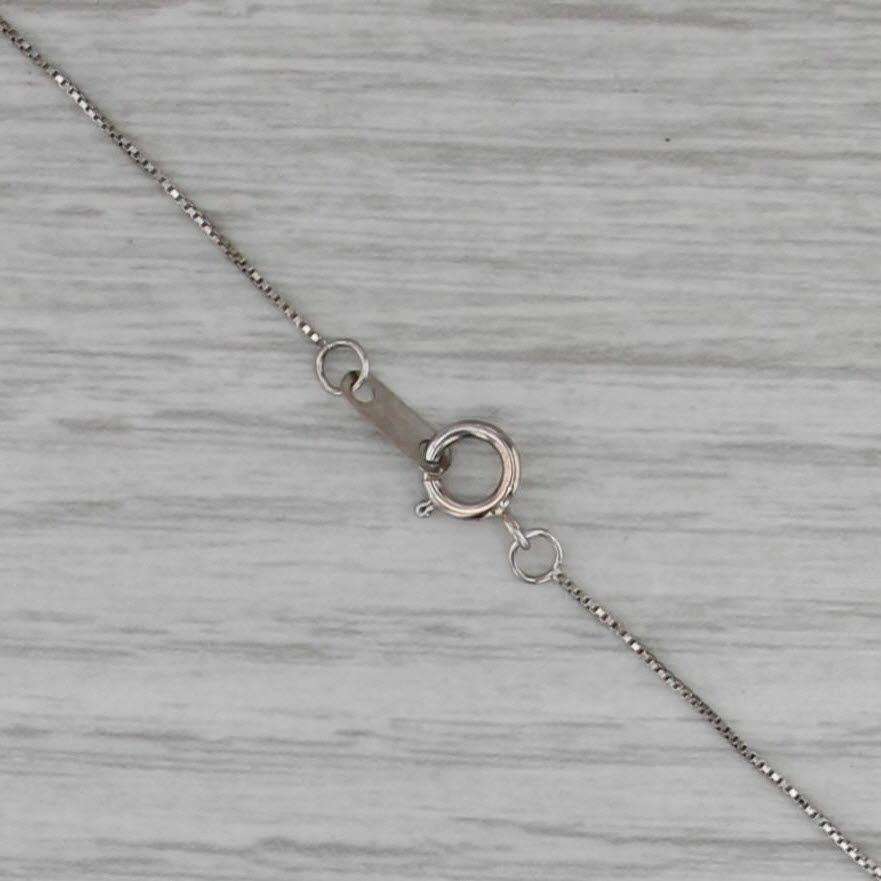 0.65ctw Diamond Cluster Pendant Necklace 10k White Gold 18.75" Box Chain