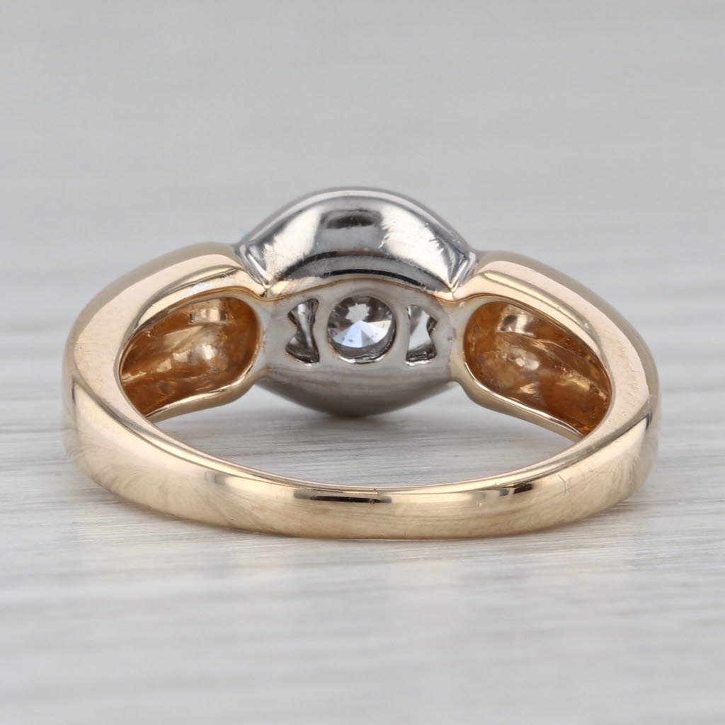 Gray 0.52ctw Diamond Round Solitaire Ring 14k Gold Size 6.75 G-H VS2 Engagement