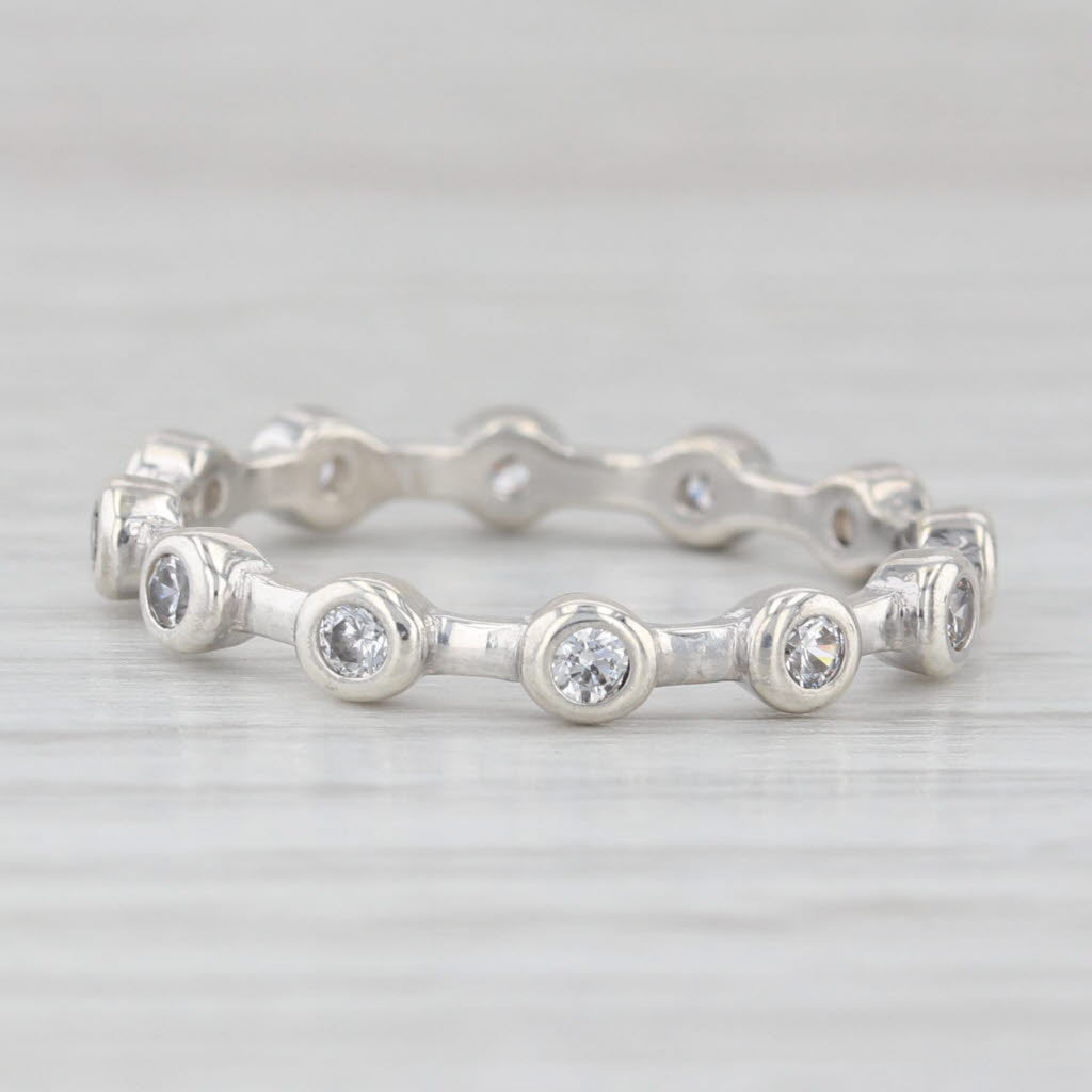 Light Gray Silpada 0.48ctw Cubic Zirconia Eternity Band Sterling Silver Stackable Sz 8 Ring