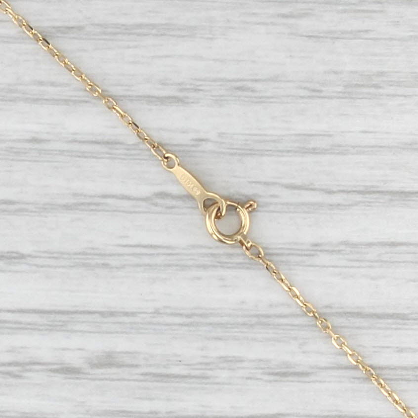 Cable Chain Necklace 18k Yellow Gold 15.75" 0.7mm