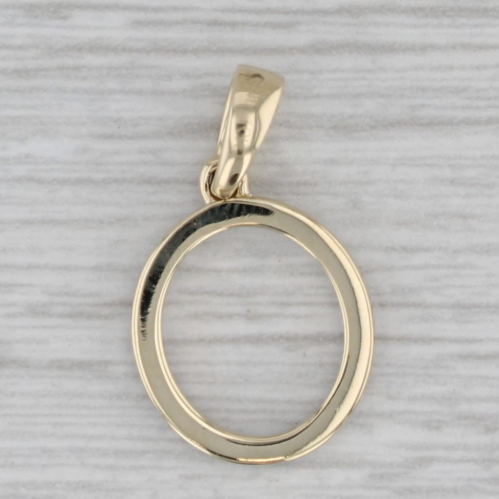 Gray New 0.17ctw Diamond Letter Initial "O" Pendant 10k Yellow Gold