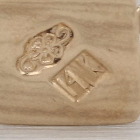 Old Victoria 0.15ct Sapphire Slide Bracelet Charm 14k Yellow Gold Vintage