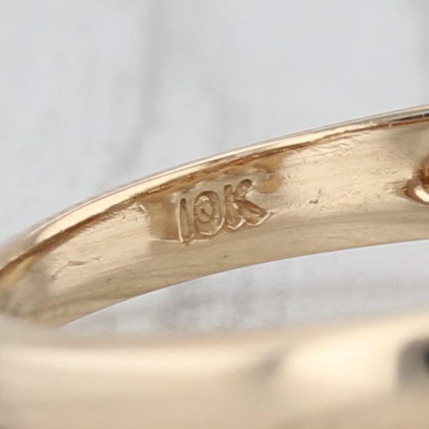 0.70ctw Champagne Diamond Cluster Ring 10k Yellow Gold Size 7