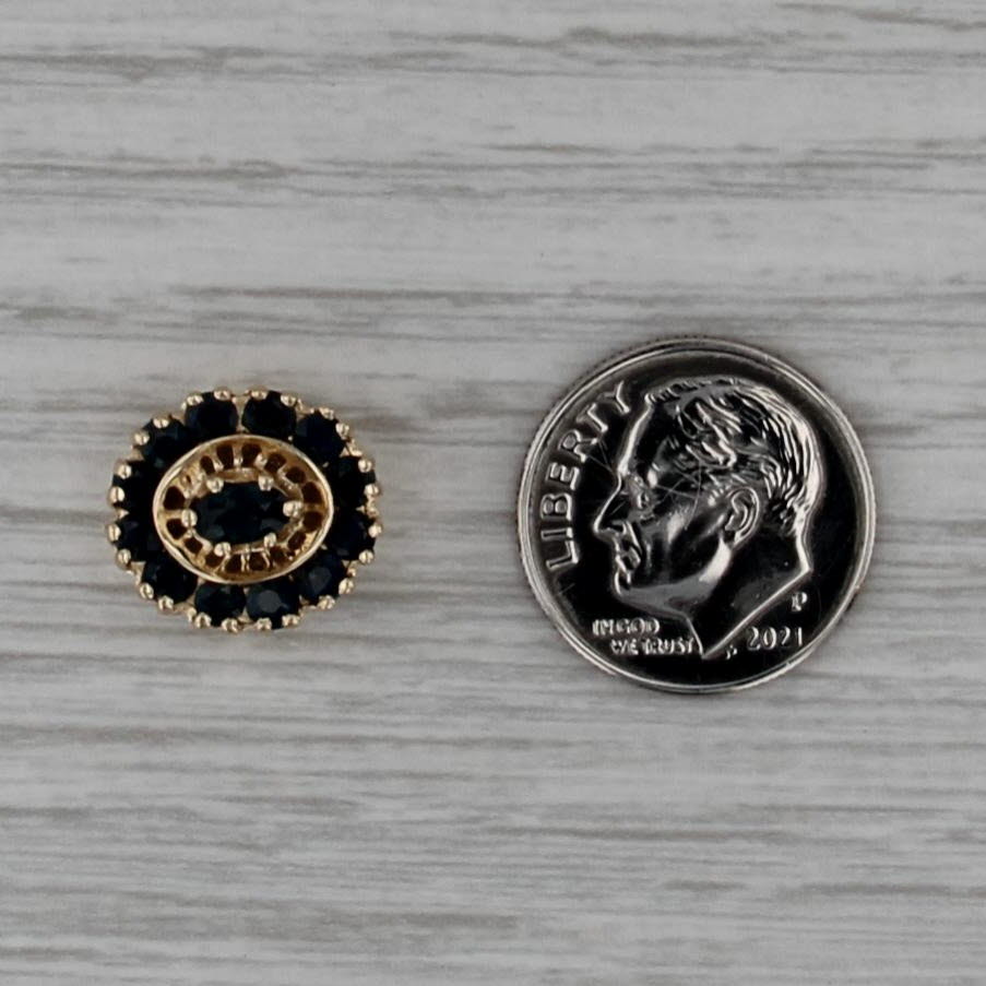 Richard Klein Blue Sapphire Slide Bracelet Charm 14k Yellow Gold Vintage