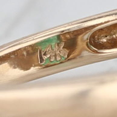 1.57ctw Emerald Diamond Ring 14k Yellow Gold Size 6.75 Engagement